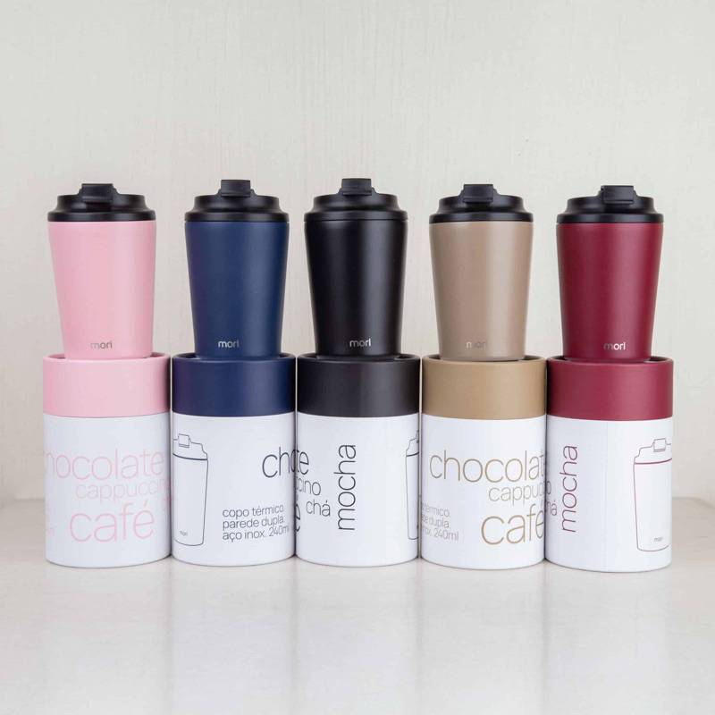Copo Térmico Inox 240ml com Tampa Vedação Parede Dupla para Café Chá Presente Viagem em Oferta na Shopee