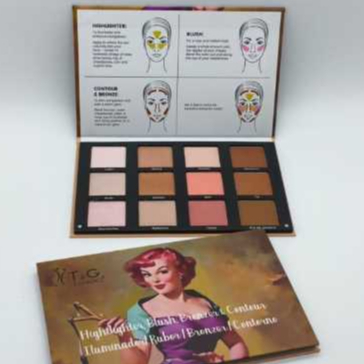 Paleta De Iluminador, Blush, Pó E Contorno Da Tango