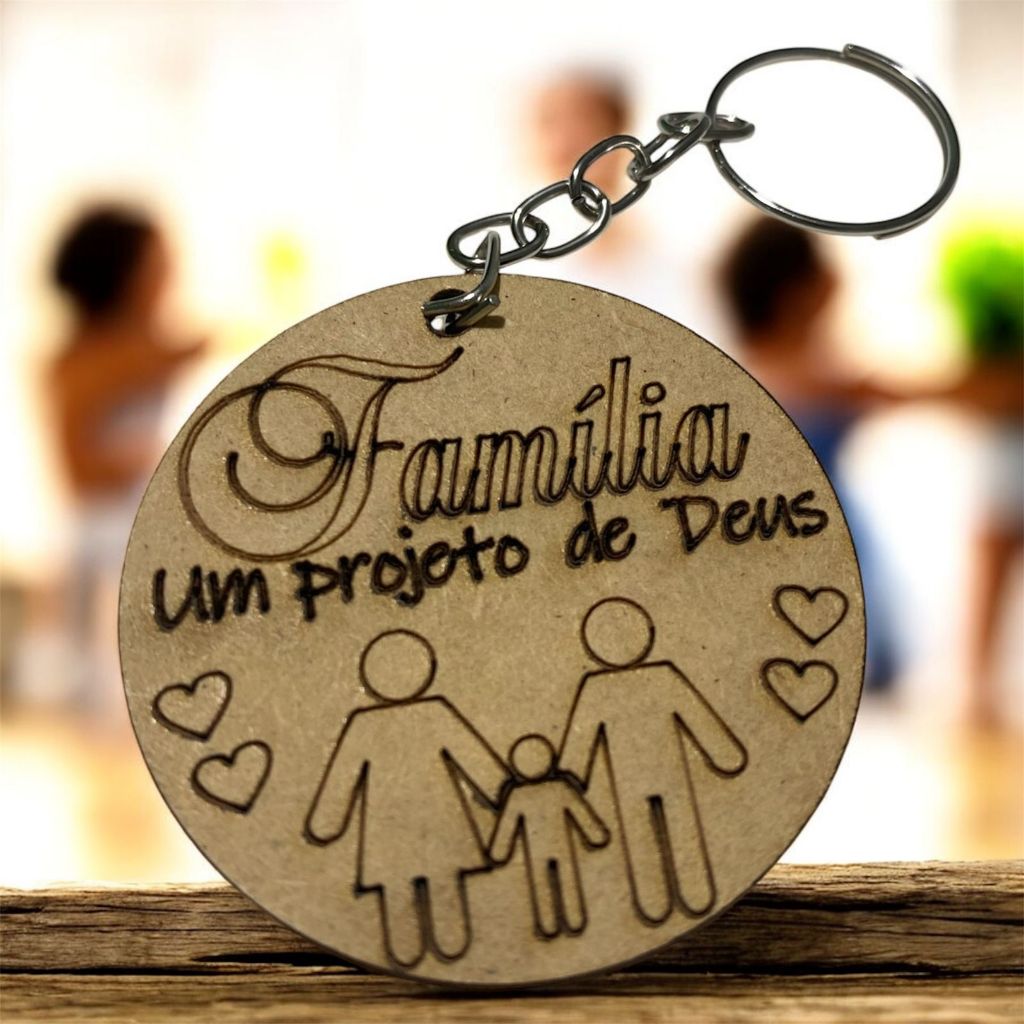 Kit 30 Chaveiro Mdf Familia Um Projeto De Deus Lembrancinha Congresso Igreja Assembleia 3mm