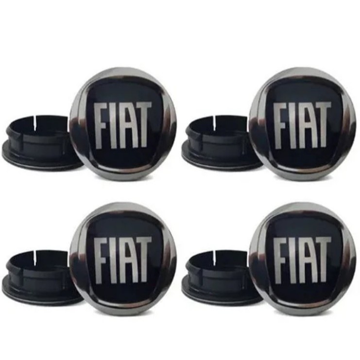 Kit Calota Fiat Black Roda Motion Linea Palio Bravo 49,9mm