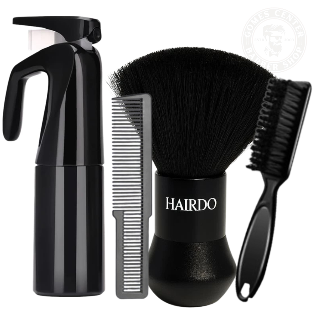 Kit Barbeiro: Borrifador Extintor Névoa Contínua+Espanador Bolinha+Pente+Escovinha Disfarce em Oferta na Shopee