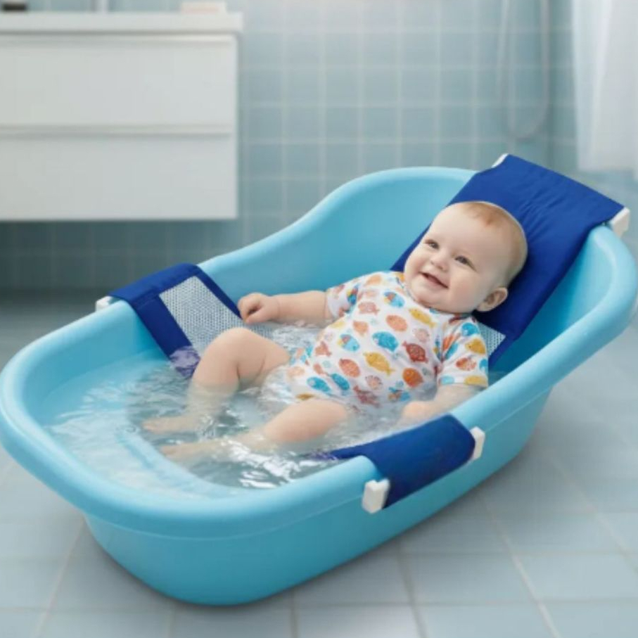 Conjunto Banheira com Rede Protetora Ajustável Higiene do Bebê Envio Imediato
