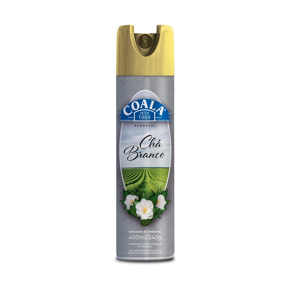 Odorizante Aerossol Coala Chá Branco 400 ml – Aroma Sofisticado/home