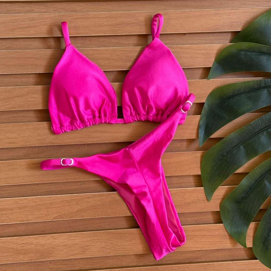 Biquíni Cortininha Bojo Removível Calcinha Fio Duplo Style