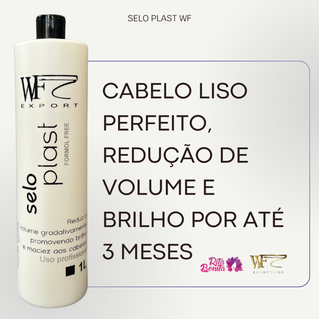 Selante Progressiva 100% Orgânica para Cabelos Liso Perfeito, Alisa e Reduz Volume Selo Plast 1L