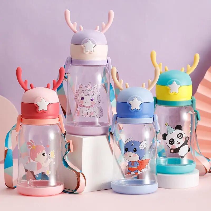 Garrafa De Água Alce Portátil Criança Infantil Com Desenho Multicolorido em Oferta na Shopee