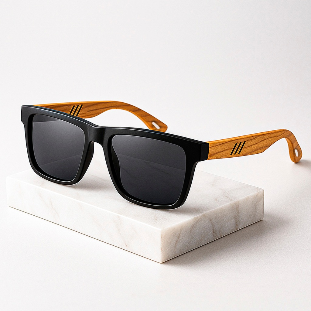 Óculos de Sol Masculino Fake Bambu Moderno Várias Cores Preço Valor Promocional em Oferta na Shopee