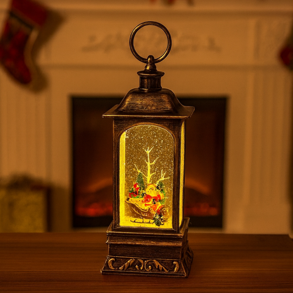 Enfeite de Natal Musical com Led Papai Noel ou Boneco Neve Enfeite Eletrônico Natalino Modelo lanterna