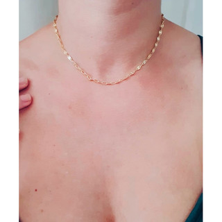 Colar Choker 40cm com extensor banhado ouro rose