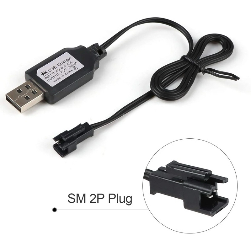 Carregador 7.2V Smp-02 Para Baterias Carrinhos 7.2V USB / Sm-2P