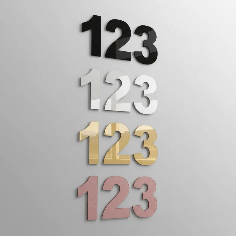 Kit Números Letra em Acrilico Espelhado 10cm Para Casa Parede Identificação Residência em Oferta na Shopee