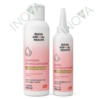 KIT Shampoo Dermocalmante 200ml e Loção Dermocalmante 100ml- USO VETERINÁRIO IBASA
