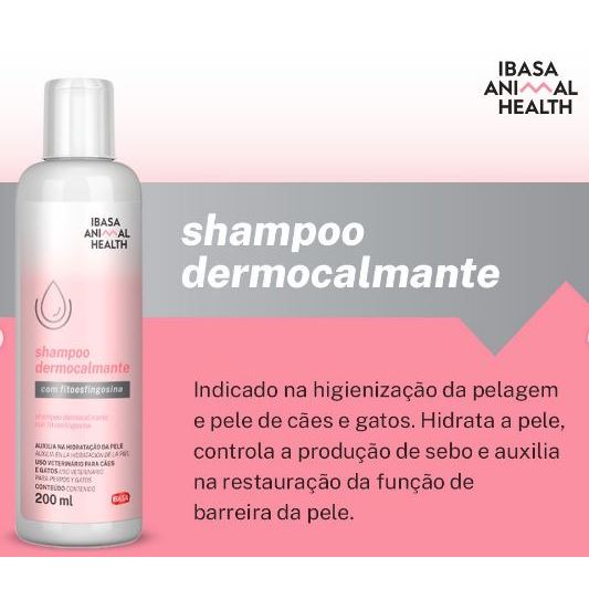 KIT Shampoo Dermocalmante 200ml e Loção Dermocalmante 100ml- USO VETERINÁRIO IBASA — imagem 2 de 2
