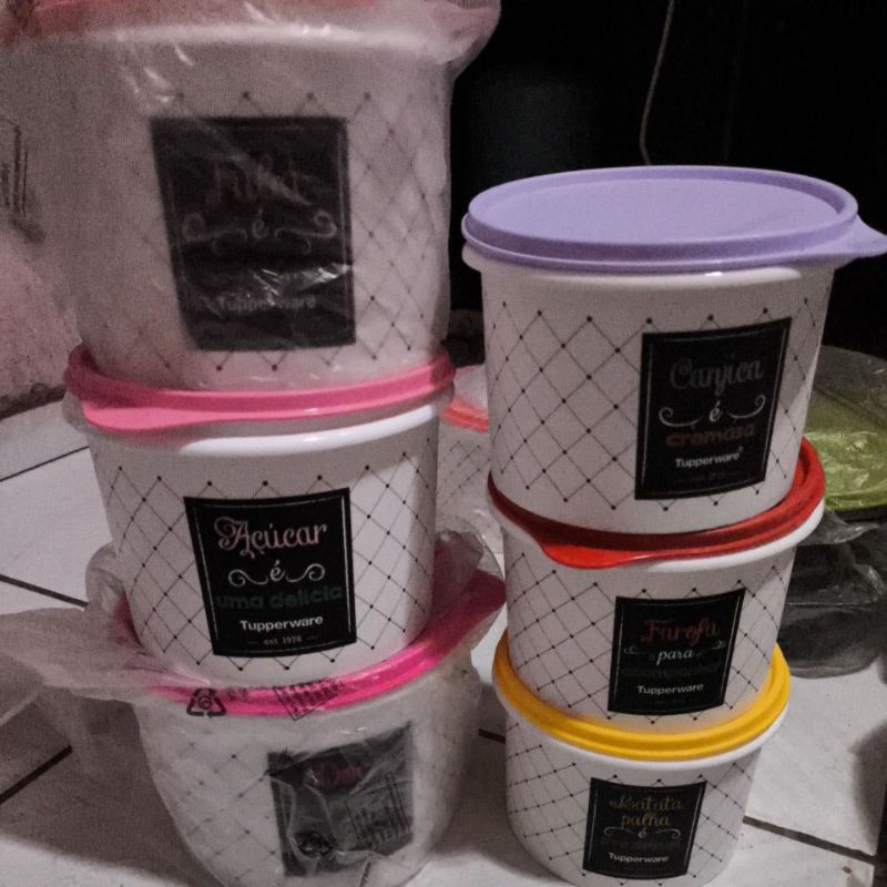 kit bistrô mantimentos Tupperware 6 peças