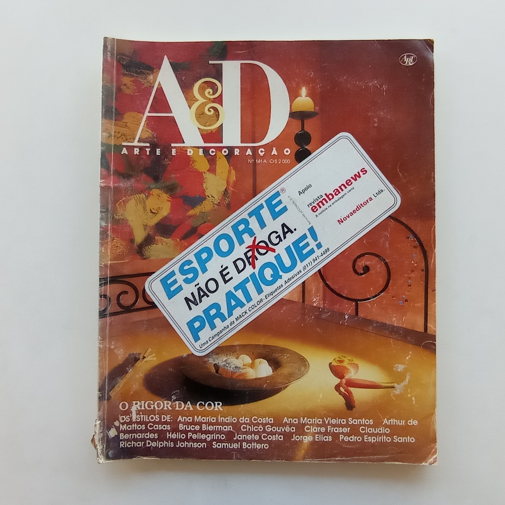Revista A & D - Arte E Decoração nº 141 A -1991 - Arquitetura / Decoração / Paisagismo