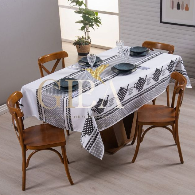 TOALHA DE MESA  4 CADEIRAS  100X145CM  ESTAMPADA