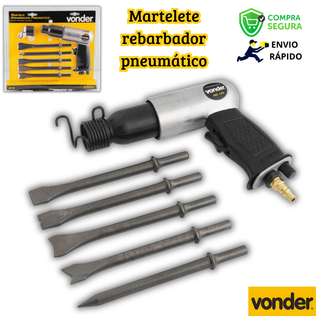 Martelete Rebarbador Pneumático Vonder MR190 Alta Potência Manutenção