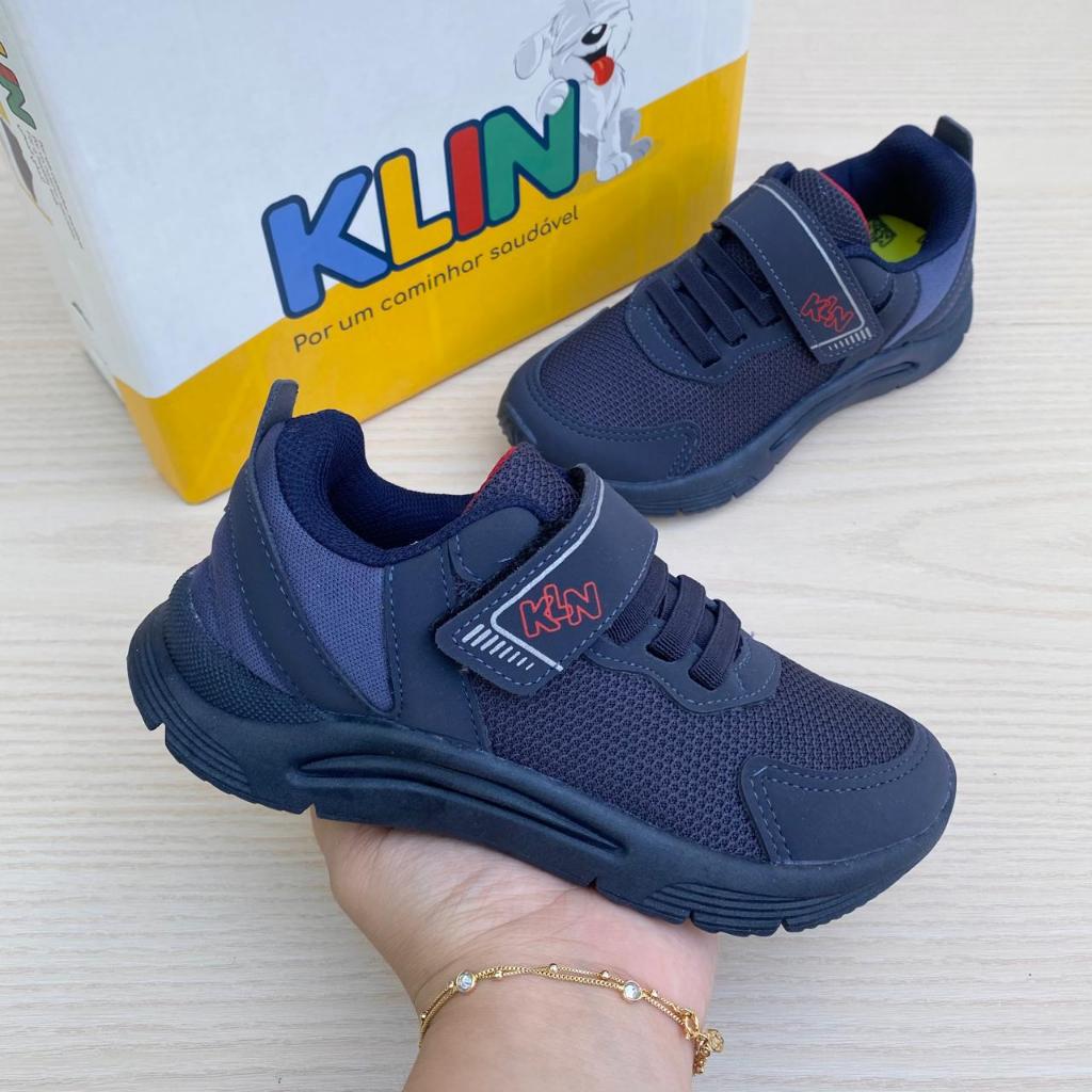 Tênis Sapato Infantil Menino Klin New Sport Esportivo Escola Confortável Anatômico Estilo