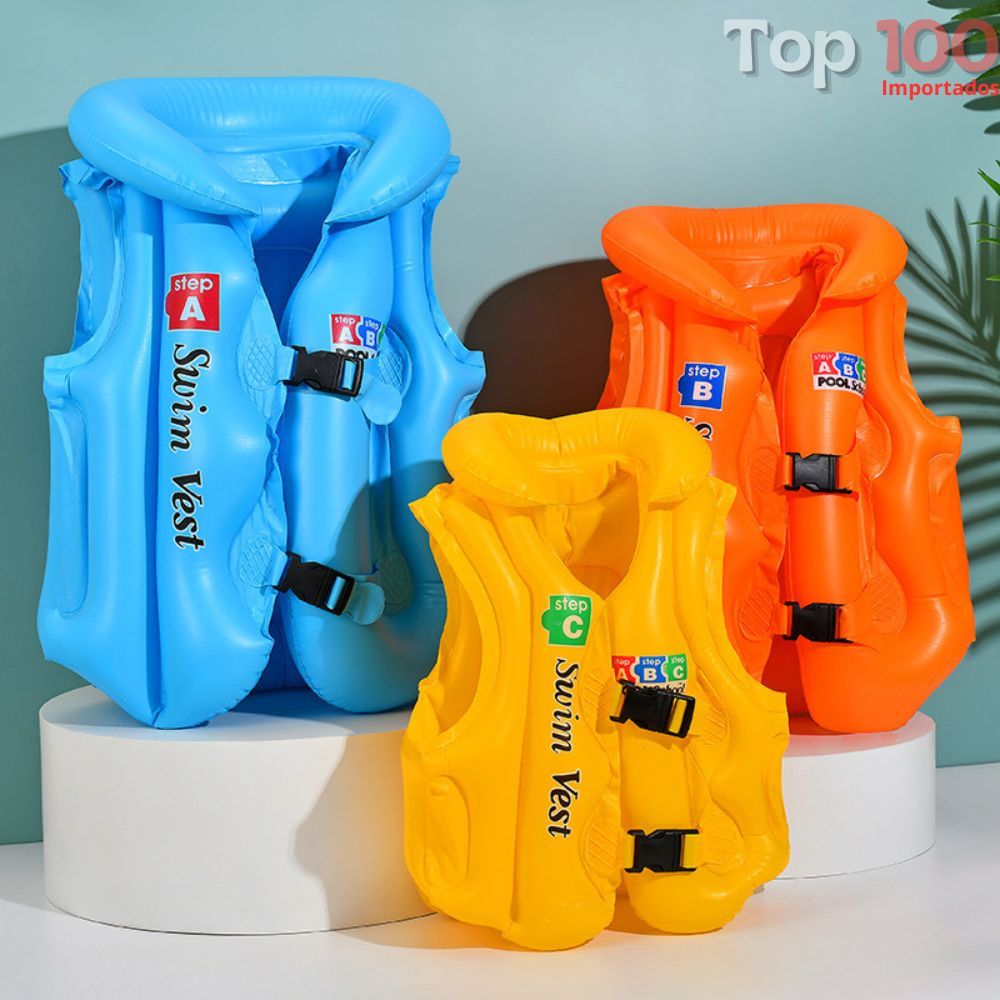 Boia Colete Inflável Infantil Piscina Praia Lago Flutuador Salva Vidas Ideal Criança e Bebê 9 a 40 kg em Oferta na Shopee