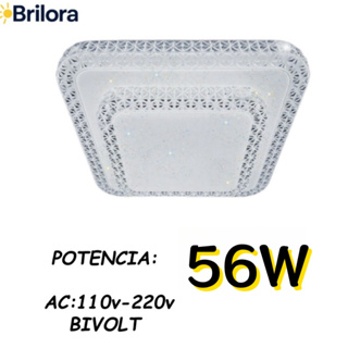 Luminária Teto Plafon Led Sobrepor Efeito Cristal Céu Estrelado Brilhante 3 Cor Em 1 Borda Infinita em Oferta na Shopee