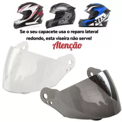 Kit Viseiras Polivisor Para Capacete Mixs Gladiator Neo / Mixs Mix2 Carbon (Cristal e Fumê)