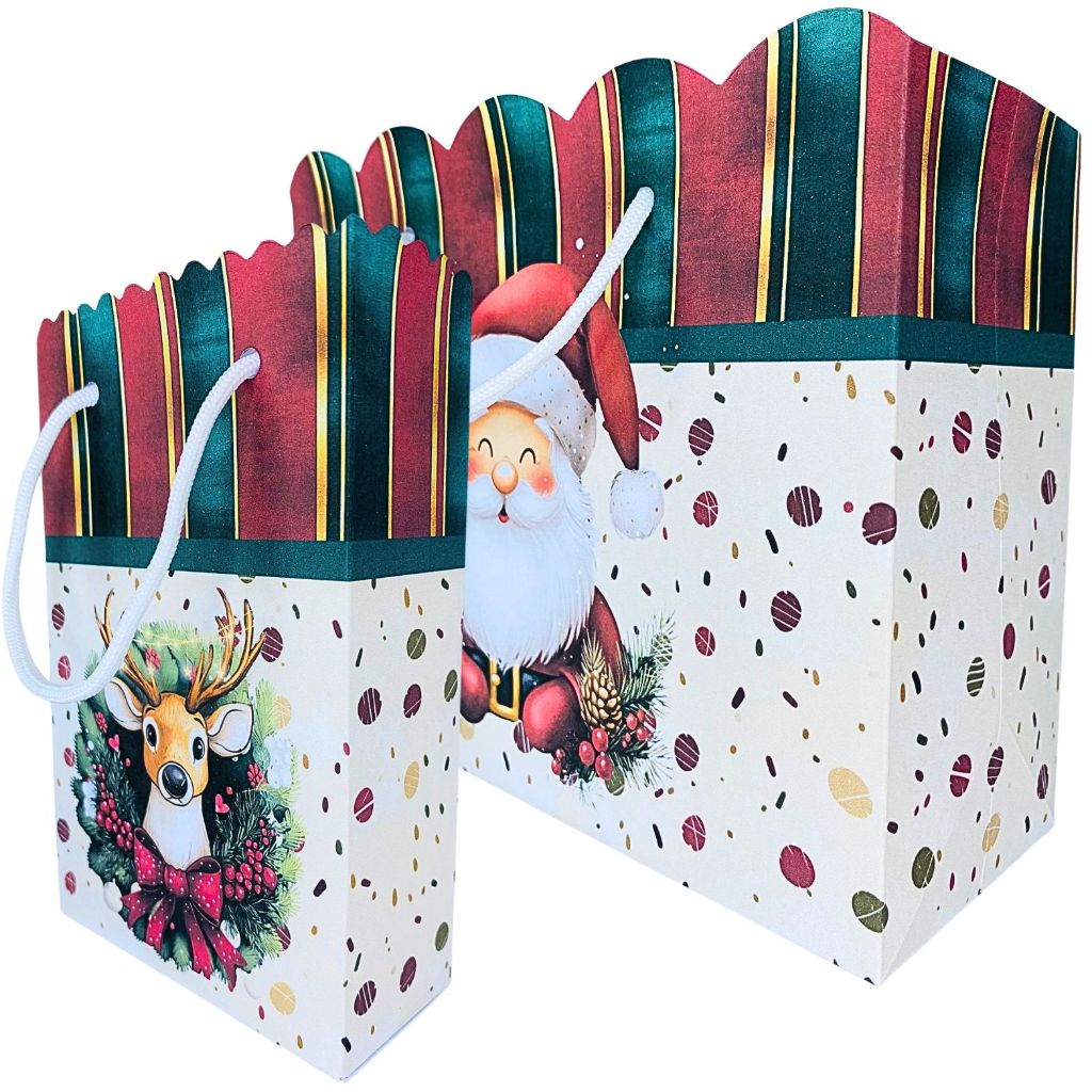 Sacolinha Personalizada Natal Sacolinhas para Lembrancinha de Aniversário Papai Noel Sacolas Feliz Natal Envio Rapido