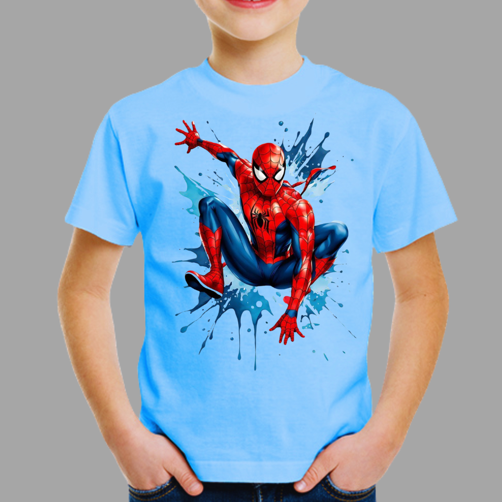 Camiseta camisa blusa infantil estampada estampa do homem aranha várias estampas moda infantil em Oferta na Shopee