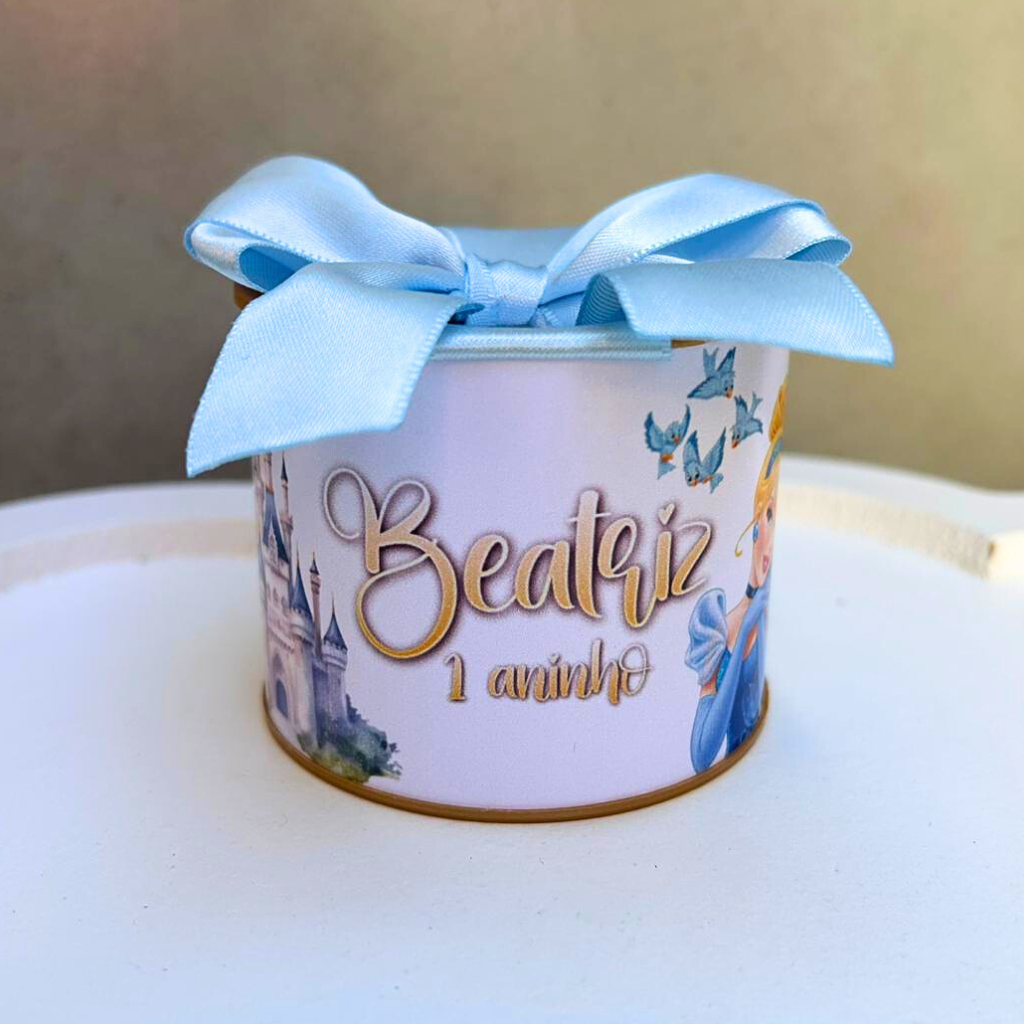 Kit Tubolatas personalizadas 5×6 - Lembrancinha de Aniversário Princesa Cinderela