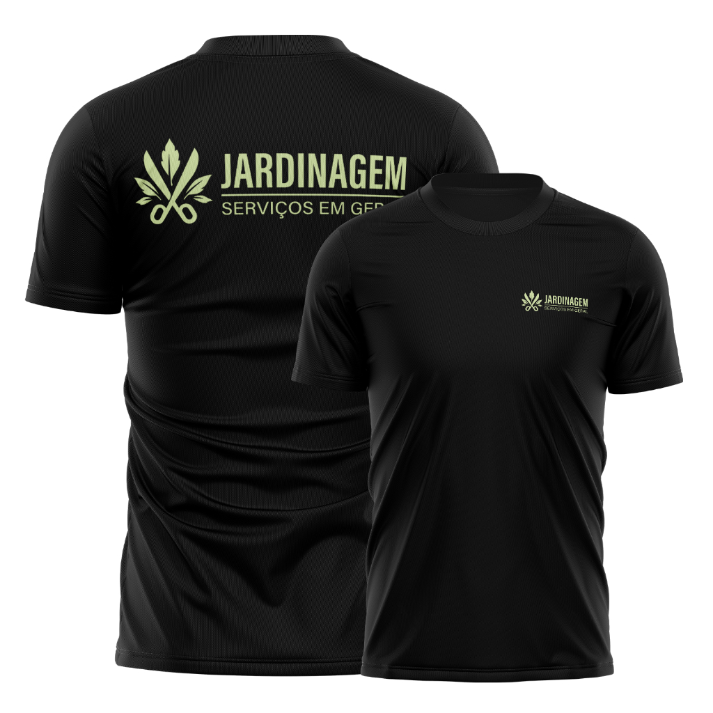 Camiseta Uniforme Jardineiro Profissional Dry Fit Confortável Resistente Trabalho Jardinagem