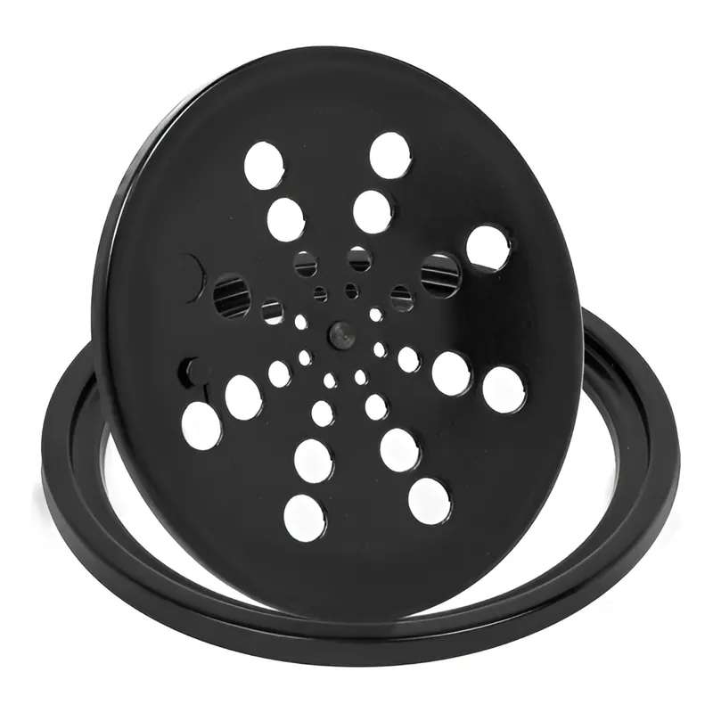 Ralo de banheiro 15x15 Redondo Preto ABS Ralo inteligente