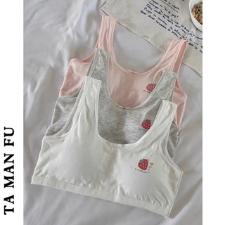 Kit 2/3 Sutiã escolar/treinamento atlético de algodão respirável para adolescentes de 9 a 14 anos. em Oferta na Shopee