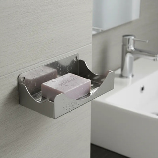 Saboneteira de Parede Montado Com Furo e Adesivo Suporte Duplo Autoadesivo p/ Banheiro Porta Esponja em Oferta na Shopee