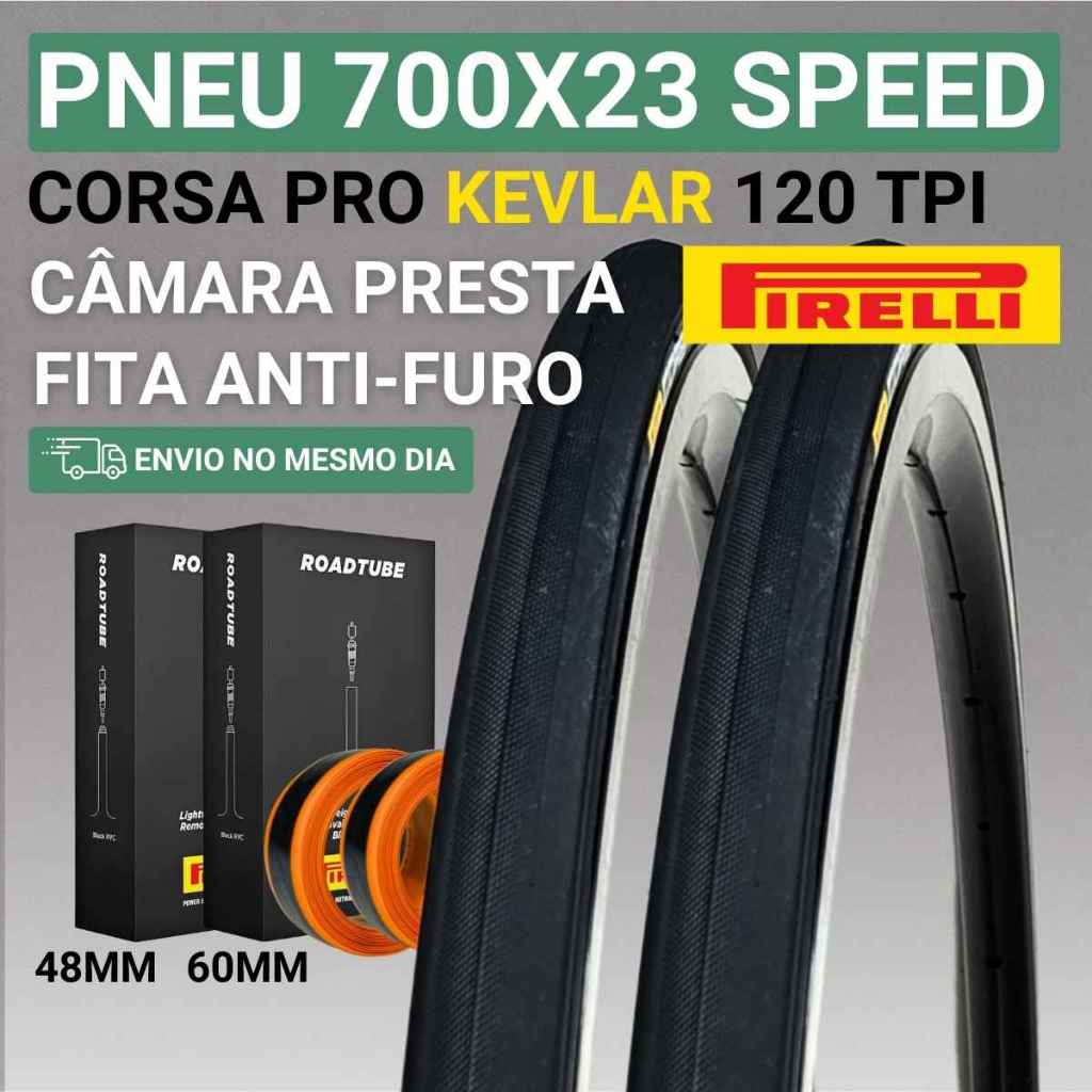 Pneu 700x23 Corsa Pro Kevlar Pneu Speed Aro 700 para Bike Road