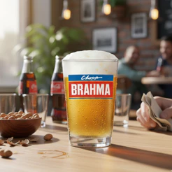 Copo de Vidro Cerveja Chopp Brahma 350ml Cozinha Bar e Restaurante - Ruvolo