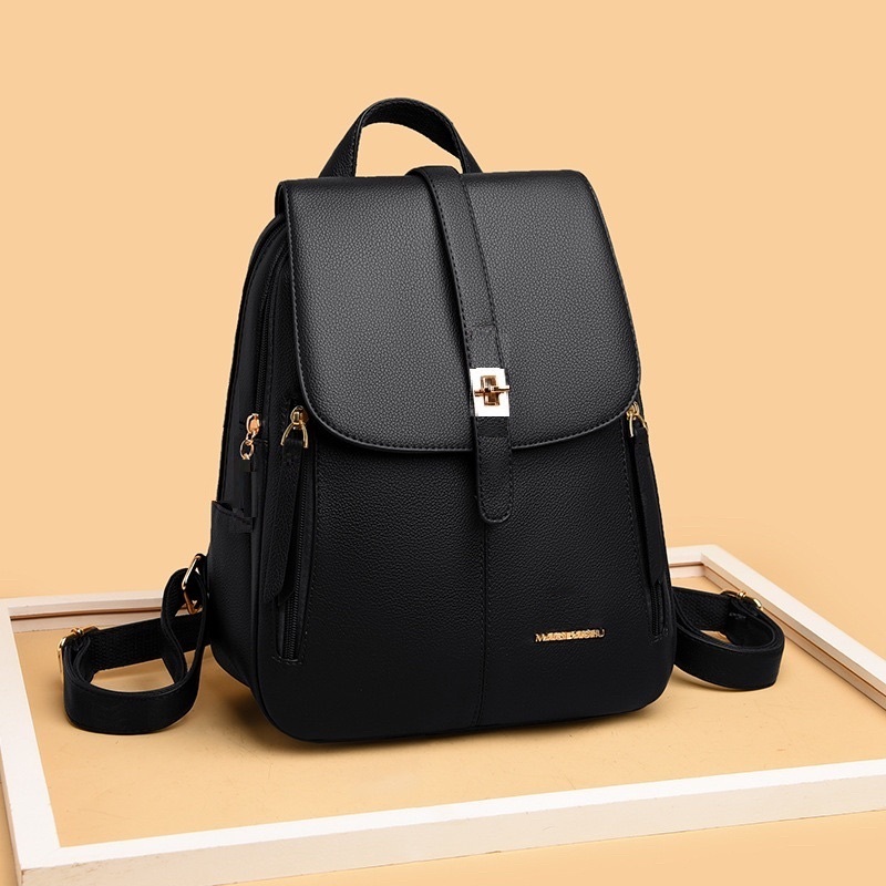 mochila De Costas Couro Social Feminina Elegante Reforçada Top canguru