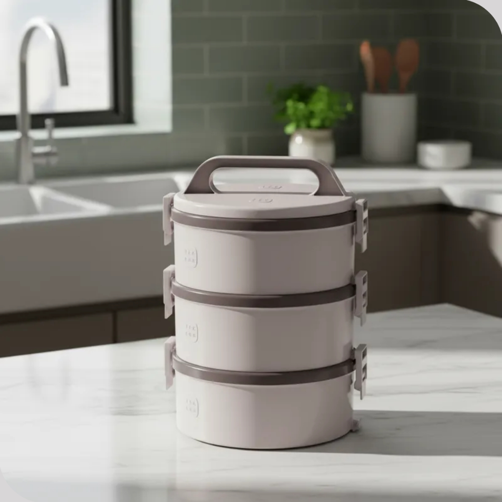 Marmita Termica Com e Sem Divisoria Kit 3 Peças 1,5L Alça Trava Soprano em Oferta na Shopee