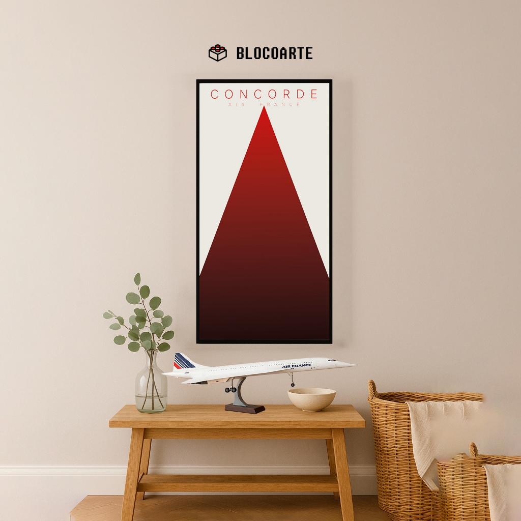 Pôster Concorde Airbus Grande Formato 60x130cm | Decoração de Parede Avião Supersônico Colecionador