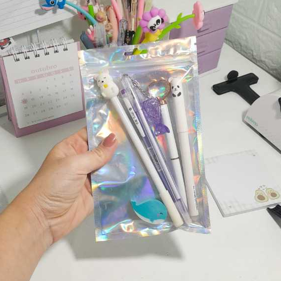 Kit Papelaria Fofa, Canetas Fofas - Papelaria