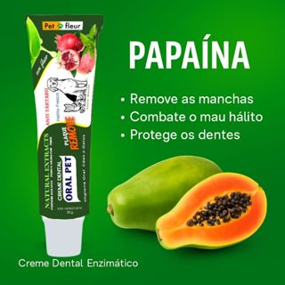 Creme Dental  Melhor Pasta de dente Cães Gatos AntiTartaro e Cáries  Enzimático 100% Natural  - Petfleur em Oferta na Shopee