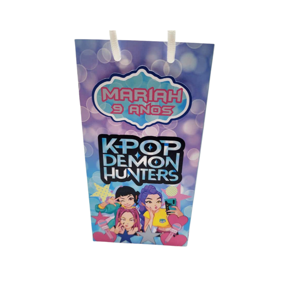 Sacolinha Personalizada - Guerreiras do K-Pop | Prontas para Montar | Envio Rápido | Lembrancinhas
