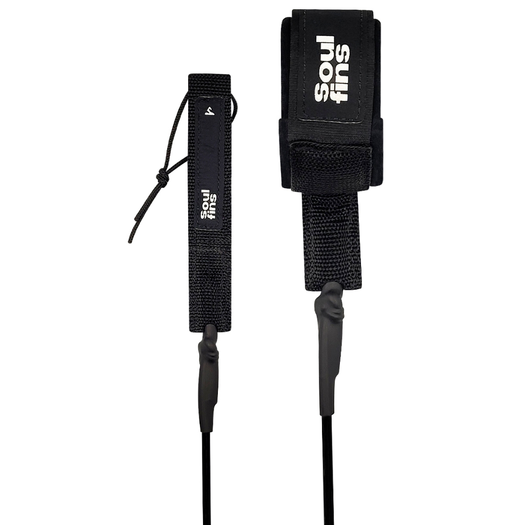 Cordinha Longboard Surf Leash Panturrilha 7mm X 9pés Soulfins Classic Nó Duplo Girador Simples