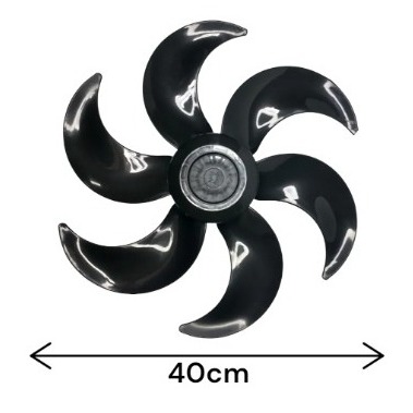Hélice Para Ventilador Mondial 6 Pás 40cm Preto Power Turbo Nv41 Nv45 Vsp40 Vt40