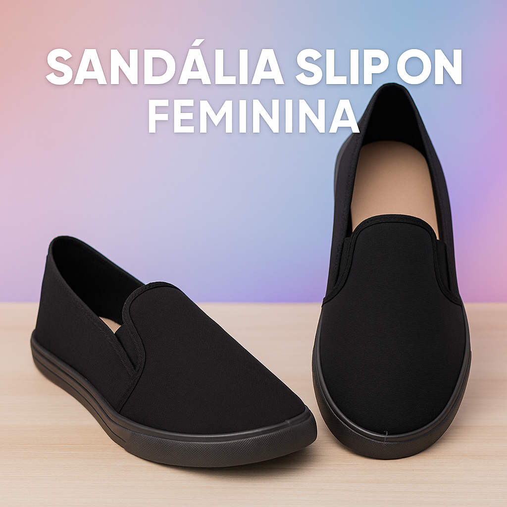 Sapatilha Slip On Feminina Confortável e Antiderrapante