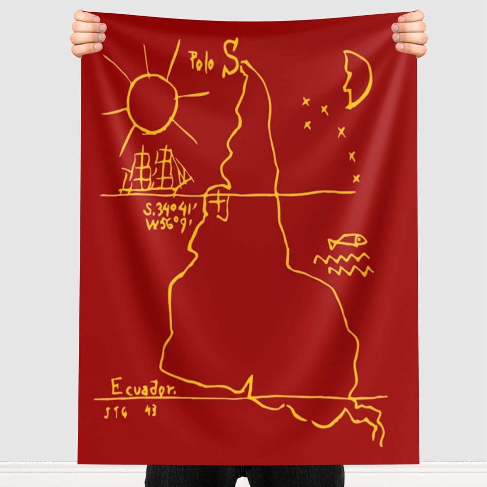 Bandeira Decorativa  Flag Tecido De Parede Nosso Norte É o Sul América Invertida em Oferta na Shopee