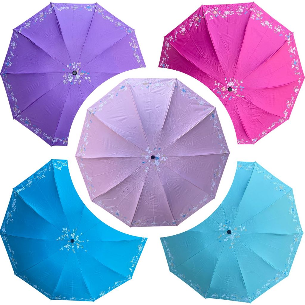 Guarda Chuva Grande Sombrinha Florida Dobrável Manual Feminina Grande em Oferta na Shopee
