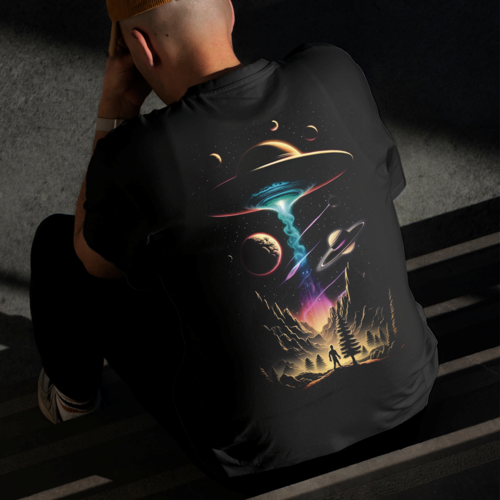 Camiseta Masculina Estampada Aliens na Terra 100% Algodão Estilo Conforto Diário Do Tamanho P ao GG