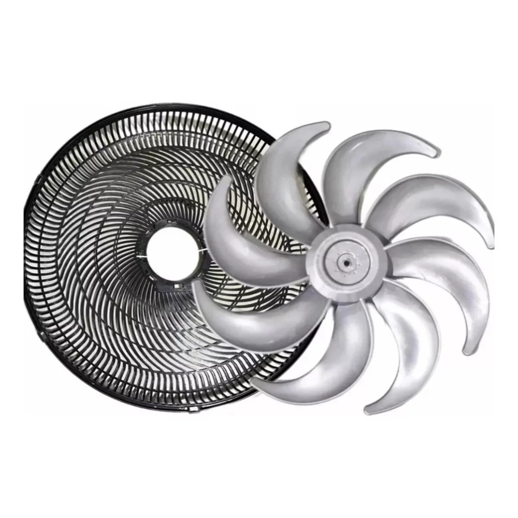 Grade Traseira + Dianteira + Hélice Ventilador Mondial 40cm 8 Pás+Capu