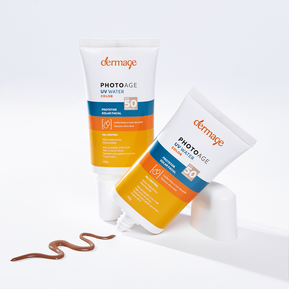 Dermage Photoage UV Water Color FPS 50 Claro - Protetor Solar com Cor 40g em Oferta na Shopee