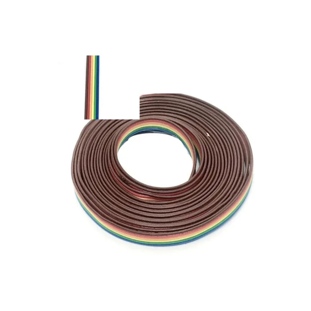 1 metro Cabo Flat Colorido 6 Vias 26AWG – para Arduino, Protoboard, Eletrônica DIY