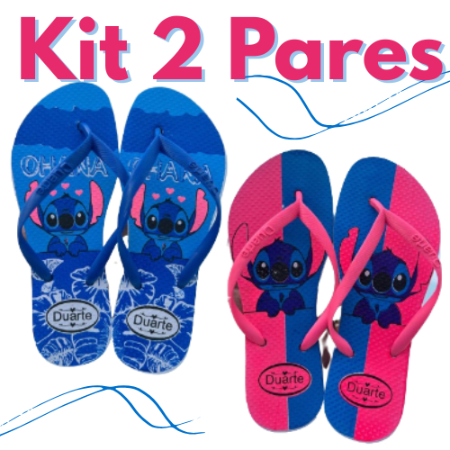 Leve Mais por Menos Kit 2 Pares de Chinelo Feminino Adulto Stitch em Oferta na Shopee